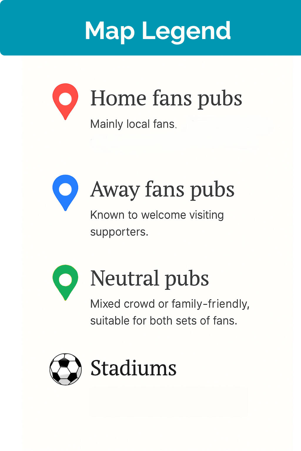 Pubs color code Pubs color code